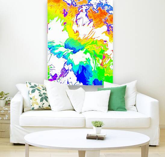 Abstract Vibrant Melting Daisy Flower  by Catriona Roberts Nature Photography and Designs