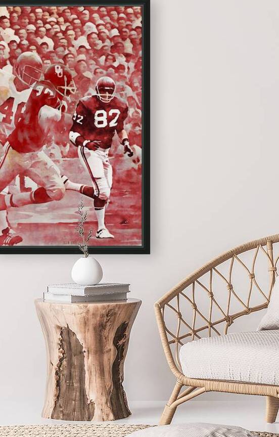 greg pruitt oklahoma sooners football art by Row One Brand