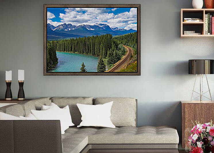 Train Tracks and River Bend by Dave Therrien