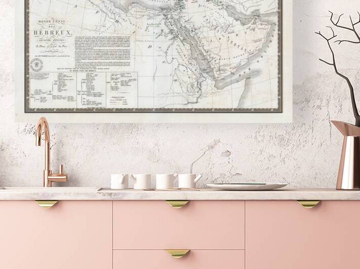 Map of the World Known to Ancient Hebrews – Biblical-Era Geography Map Reproduction Showing Ancient Lands Tribes and Scriptural Regions Based on Early Judeo-Christian Cosmology by History In Your Home