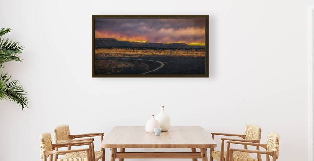 Roads Turn Under Fiery Skies by Dream World Images