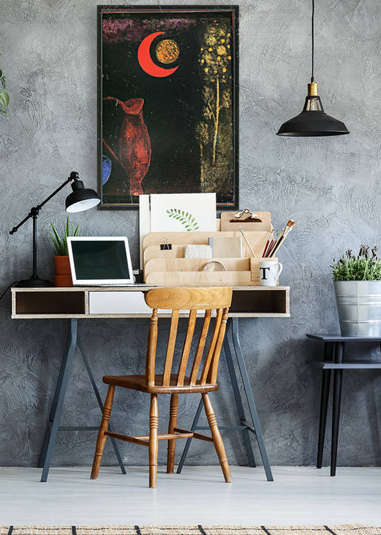 Cat staring at the moon by Paul Klee