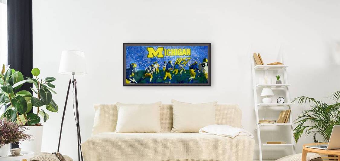 1957 Michigan Football Art Remix by Row One Brand