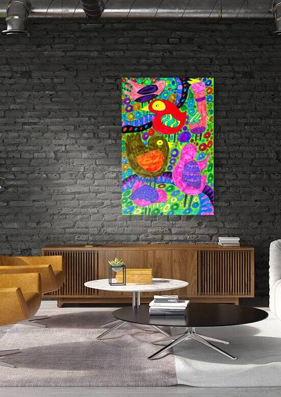 Abstract Doodle Whimsical Birds by Catriona Roberts Nature Photography and Designs