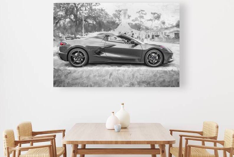 2024 Riptide Blue Corvette Stingray C8 X12 16 by Rich Franco