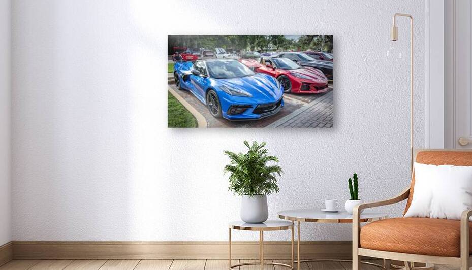 2024 Riptide Blue Corvette Stingray C8 X12 19 by Rich Franco