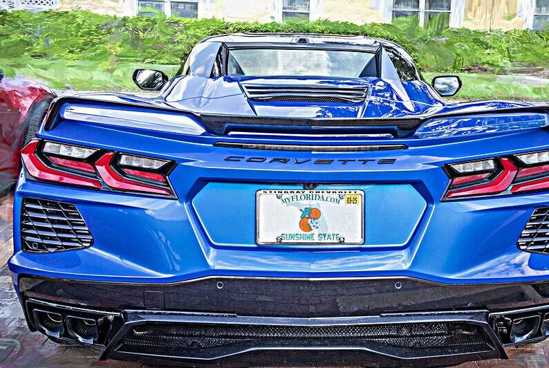 2024 Riptide Blue Corvette Stingray C8 X12 21 by Rich Franco