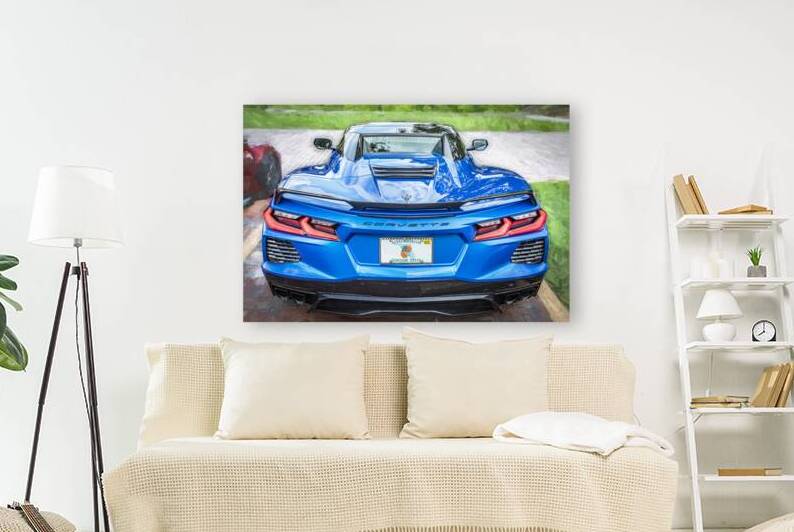 2024 Riptide Blue Corvette Stingray C8 X12 22 by Rich Franco