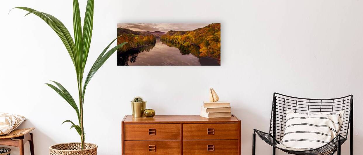 James River and Blue Ridge Mountains in Autumn by Norma Brandsberg Photography