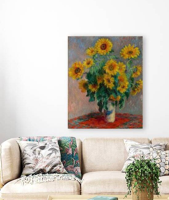 Claude Monet - Bouquet of Sunflowers 1881  by Wirla