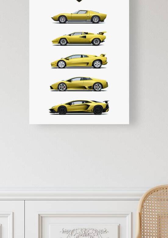Lamborghini Generations Print by Conceptual Photography