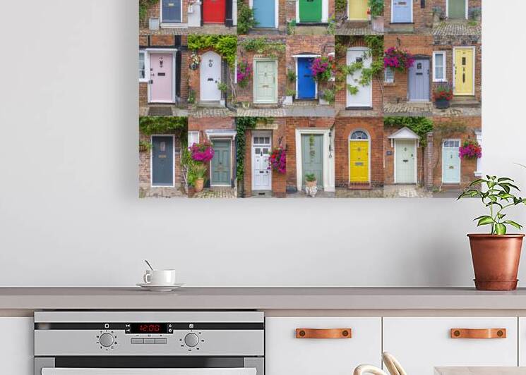 Collage of old cottage doors by Assaf Frank