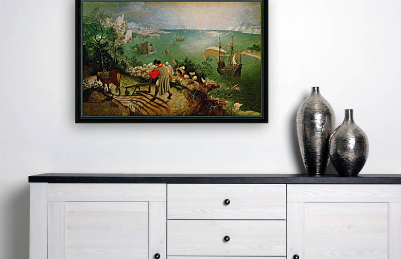 Pieter Bruegel: Landscape with the Fall of Icarus HD-300ppi by Stock Photography