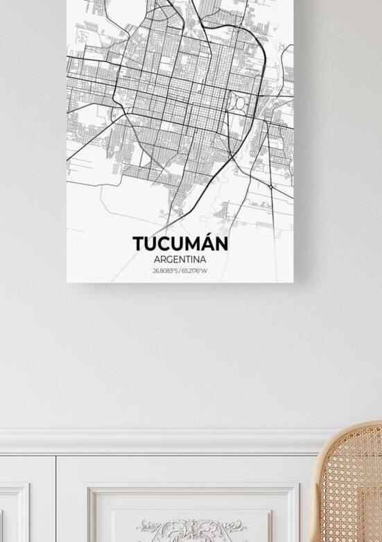 Tucuman Argentina City Map Print by Conceptual Photography