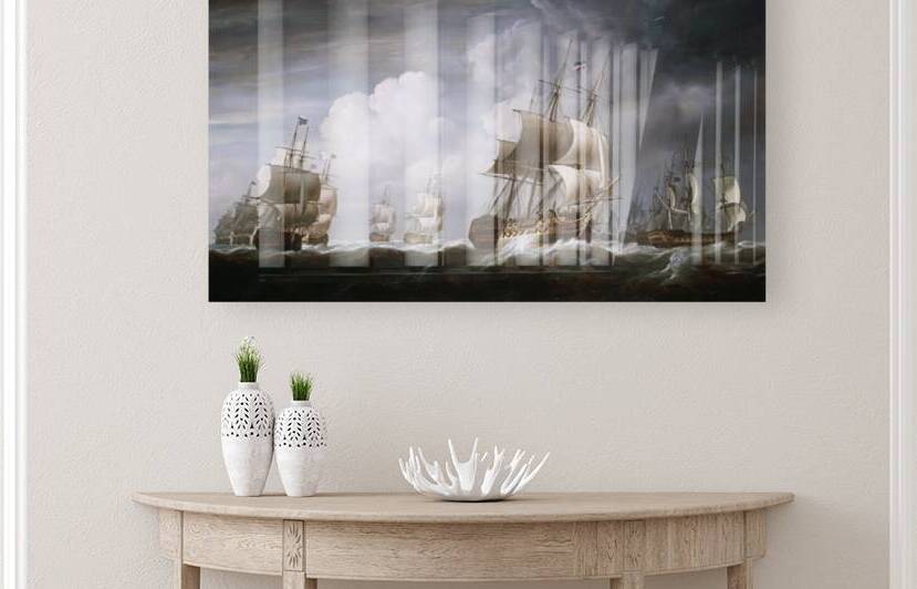 A Fleet Of East Indiamen At Sea by Nicholas Pocock by xzendor7