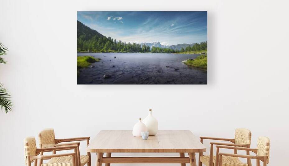 The Arpy Lake and the Mont Blanc by Stefano Orazzini