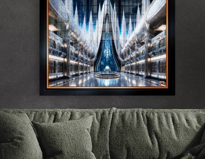 Futuristic Central City Data Control Center Awe-Inspiring AI Concept Art by Xzendor7 by xzendor7