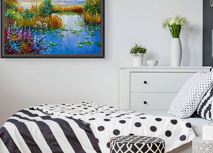 Flowers by the pond  by Olha Darchuk 