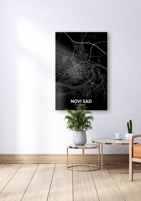 Novi Sad Serbia City Map Print by Conceptual Photography