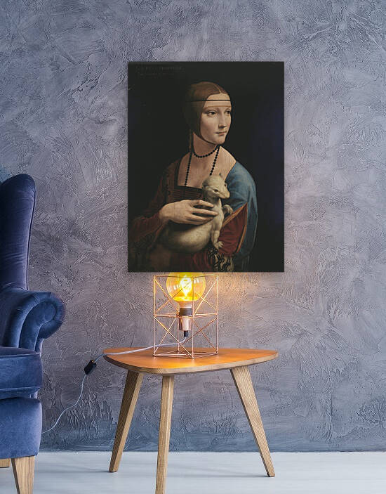 Leonardo da Vinci. The Lady with an Ermine Cecilia Gallerani HD 300ppi by Stock Photography