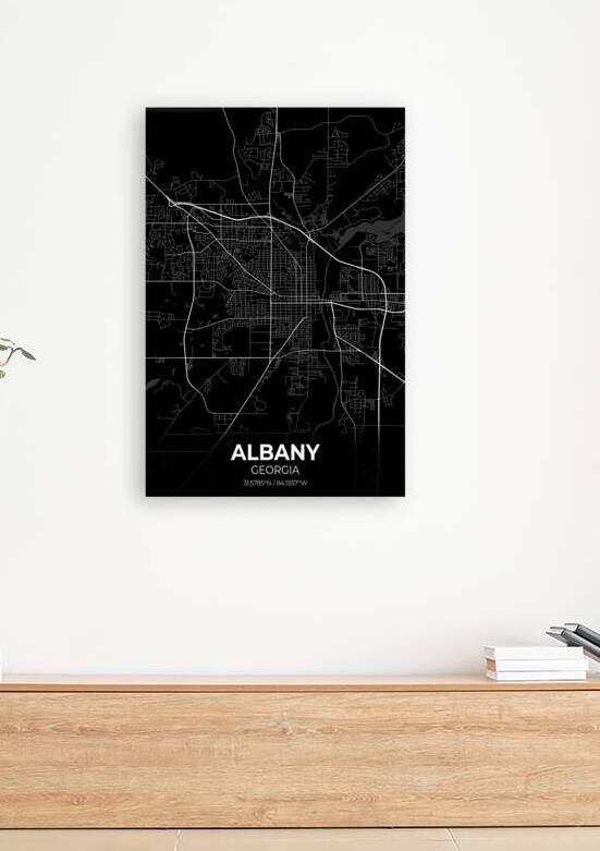 Albany Georgia City Map Print by Conceptual Photography