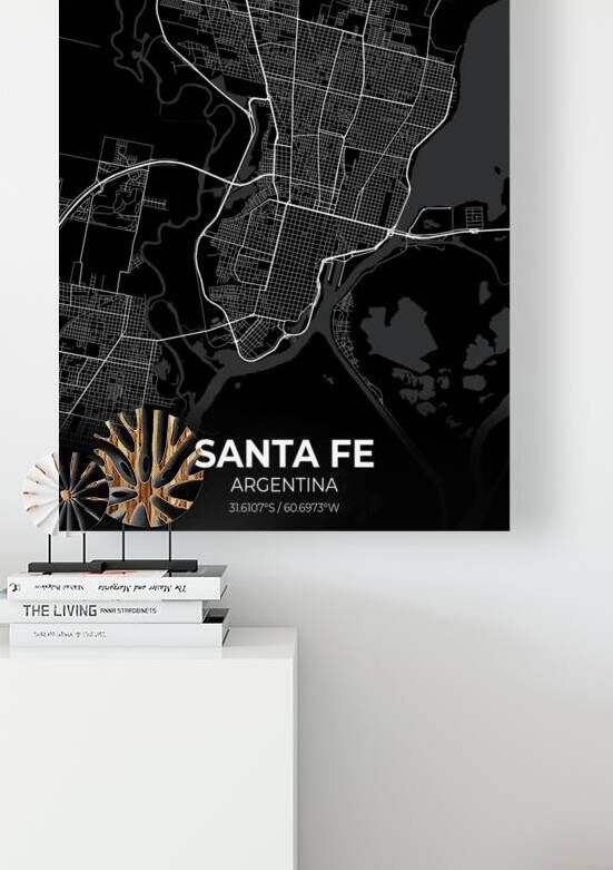 Santa Fe Argentina City Map Print by Conceptual Photography