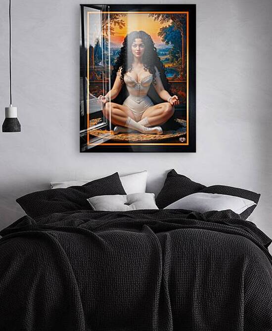 Elegant Woman in Meditative Harmony Amidst Natures Beauty Mesmerizing AI Concept Art by Xzendor7 by xzendor7