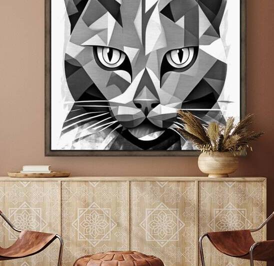 Black And White Kitty Boo Ai  by AliceGipsonPhotographs