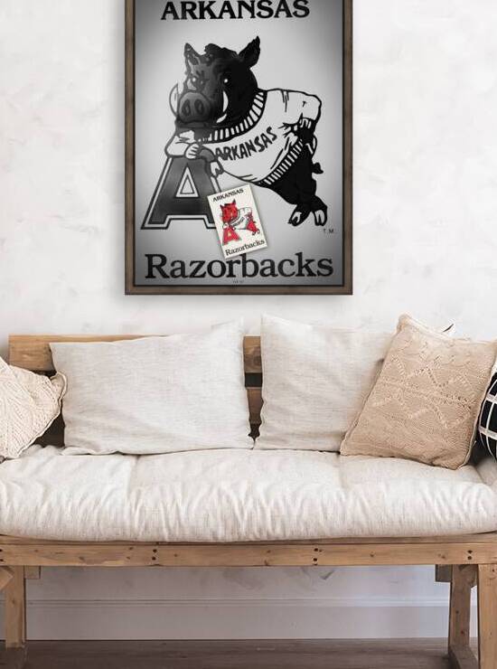 1980s Arkansas Razorback Leaning Art Remix by Row One Brand