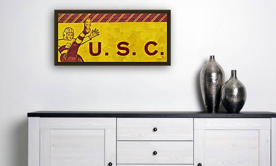 1956 USC Football Ticket Remix Art by Row One Brand