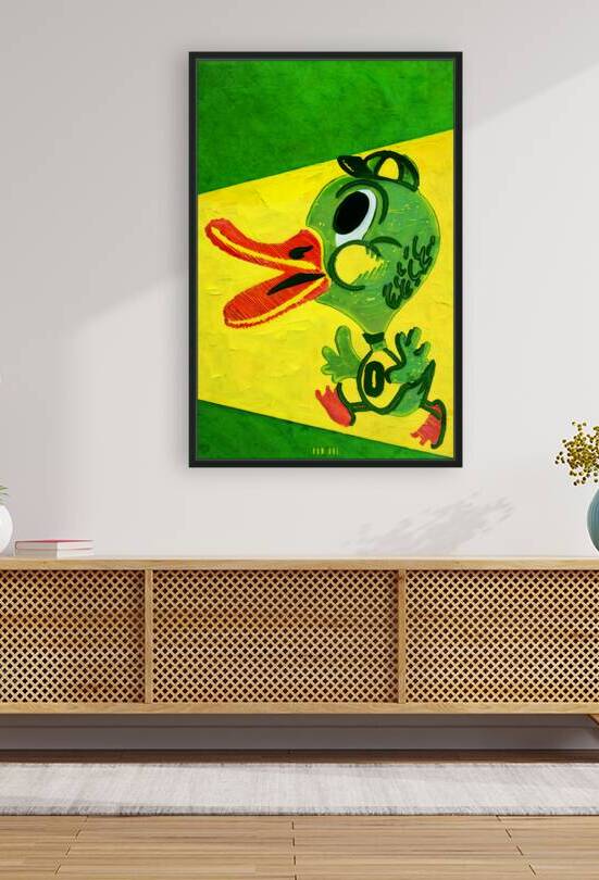 1954 oregon duck cartoon art by Row One Brand