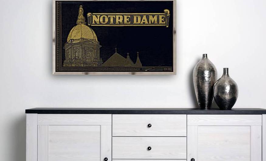 1928 Notre Dame Football Ticket Remix Art by Row One Brand