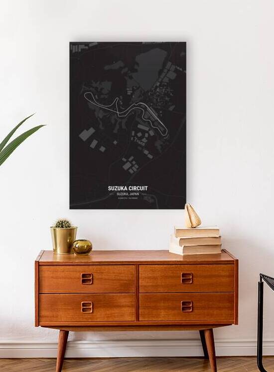 Suzuka Circuit Race Track Map Print by Conceptual Photography