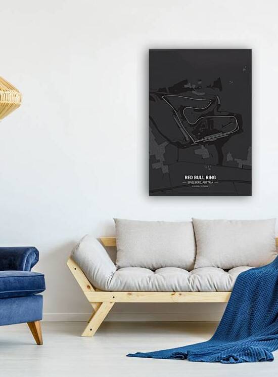 Red Bull Ring Race Track Map Print by Conceptual Photography