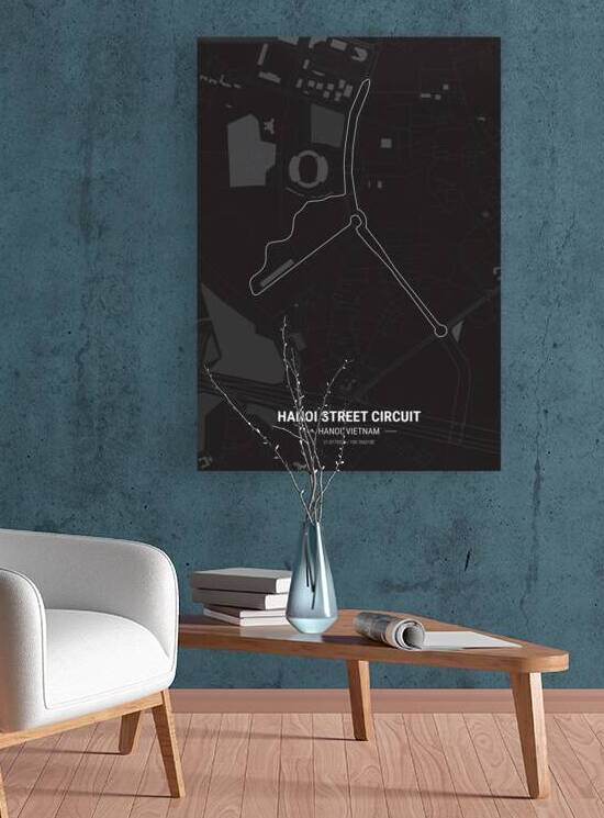 Hanoi Street Circuit Race Track Print by Conceptual Photography