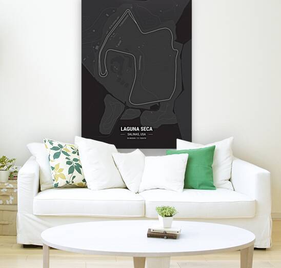 Laguna Seca Race Track Map Print by Conceptual Photography