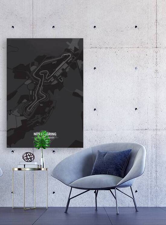  Nurburgring Race Track Map Print by Conceptual Photography