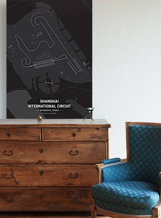 Shanghai Audi International Circuit Map Print by Conceptual Photography