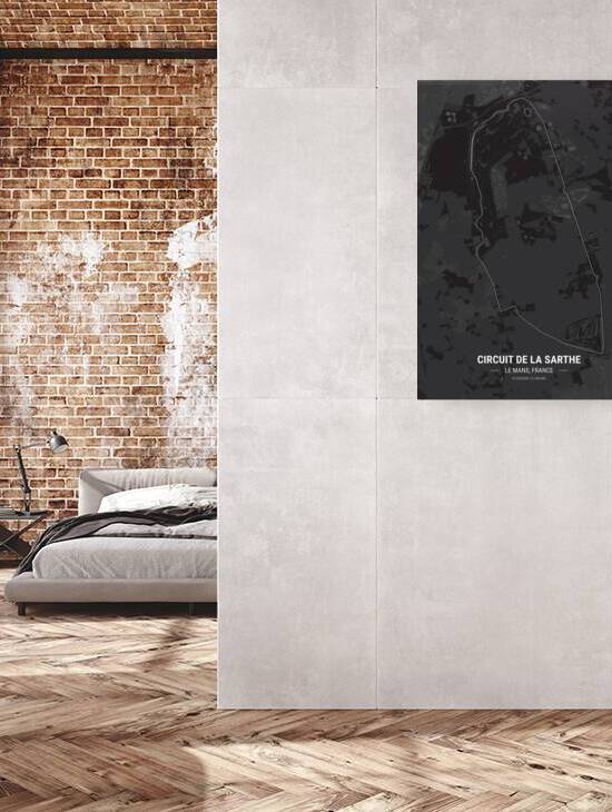 Circuit de la Sarthe Race Track Map Print by Conceptual Photography
