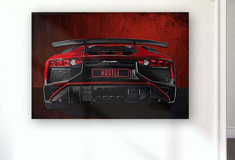 Hustle License Plate Motivational Print by Conceptual Photography