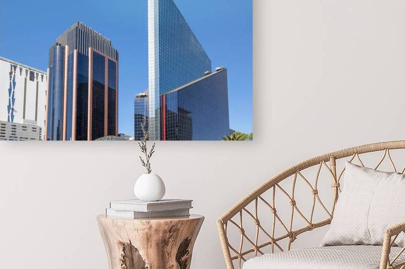 Mexico City Financial Center buildings that host insurance companies banks financial institutions and successful businesses located near Paseo De Reforma and Angel of Independence landmark column by Elijah Lovkoff