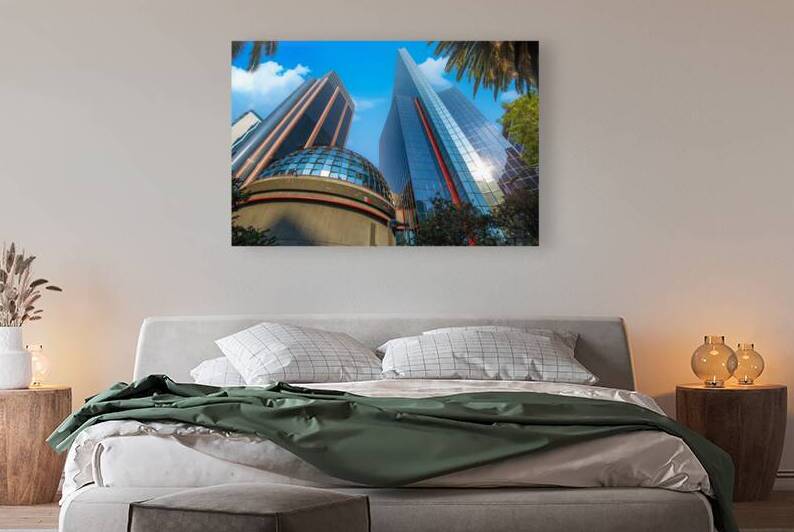 Mexico City stock exchange in Mexico located in financial center of Paseo de la Reforma by Elijah Lovkoff