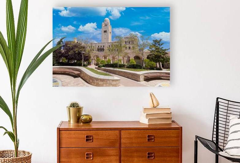 Jerusalem International YMCA landmark bell tower and hotel in historic city centre by Elijah Lovkoff