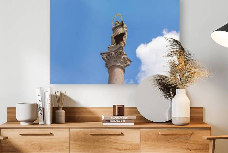 Czechia Prague Column on the Old Town city square in historic city centre of Old Prague by Elijah Lovkoff