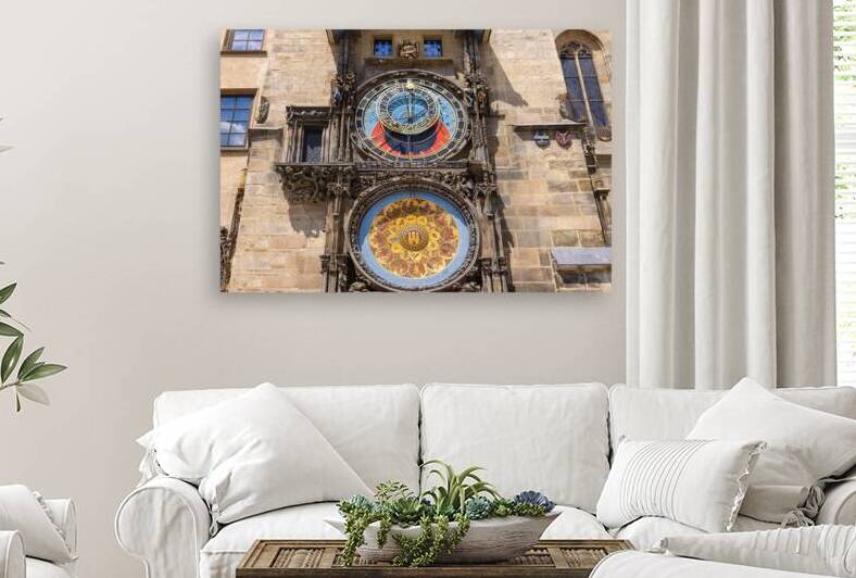 Prague Astronomical Clock attached to Old Town Hall at the main Old Town city square by Elijah Lovkoff