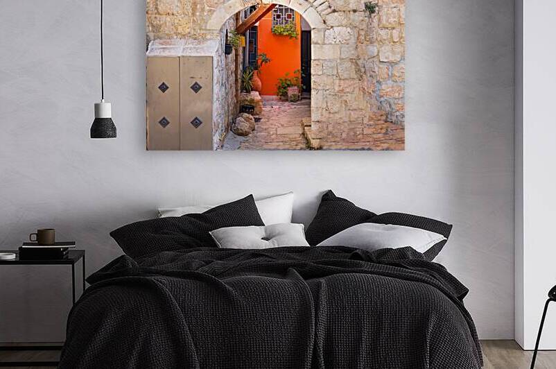 Israel Jerusalem old narrow streets of Nahlaot historic neighborhood with many small synagogues by Elijah Lovkoff