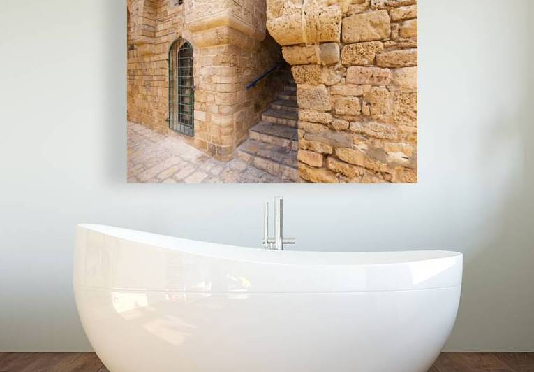 Israel Tel Aviv Namal Yafo historic Old Jaffa port with art galleries boutiques and old houses by Elijah Lovkoff