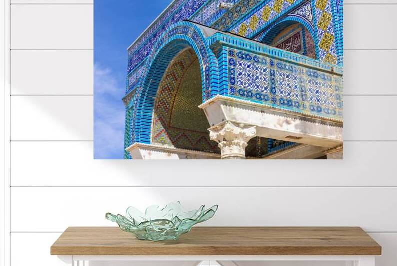 Jerusalem Islamic shrine Dome of Rock located in the Old City on Temple Mount near Western Wall by Elijah Lovkoff