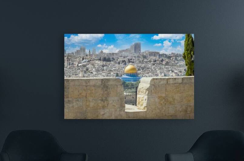 Jerusalem Islamic shrine Dome of the Rock located in the Old City on Temple Mount by Elijah Lovkoff