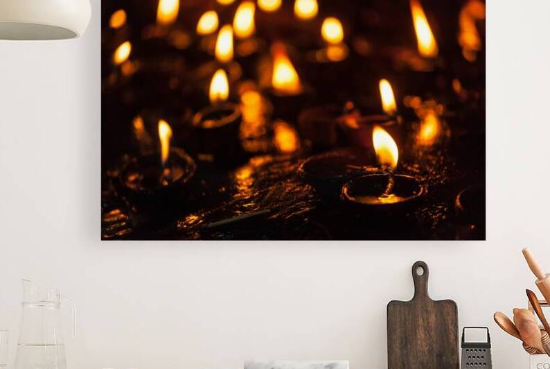 Diwali lights close up by Dmitry Rukhlenko